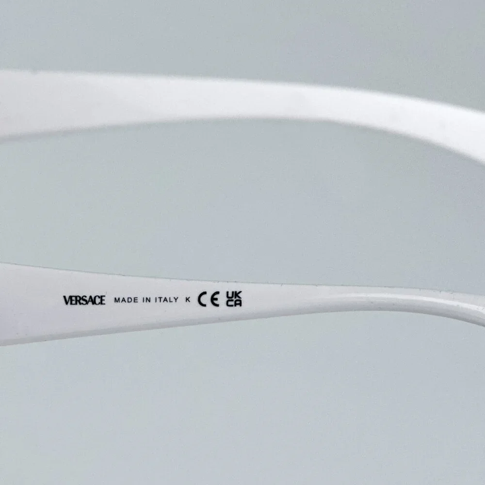 Versace VE4461 314/87 BRAND NEW Sunglasses White Mirror Silver Detachable Lens